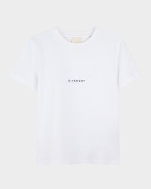Boy's Contrast Logo-Print T-Shirt, Size 4-6