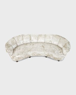 Lizette Velvet Channel-Tufted Sofa - 85"
