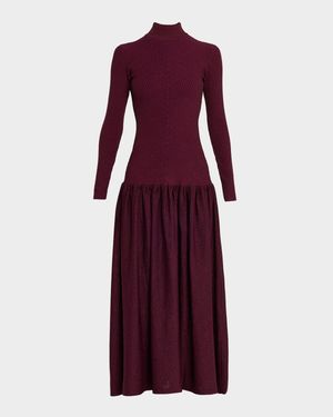 Bandini Knit Drop-Waist Maxi Dress