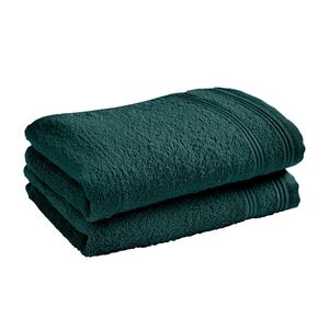 Coton Pur - Serviette de toilette 100 coton pigné - Taille 30x50 - Vert