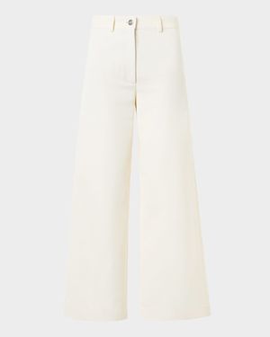 Finn Cotton-Linen Gabardine Wide-Leg Pants