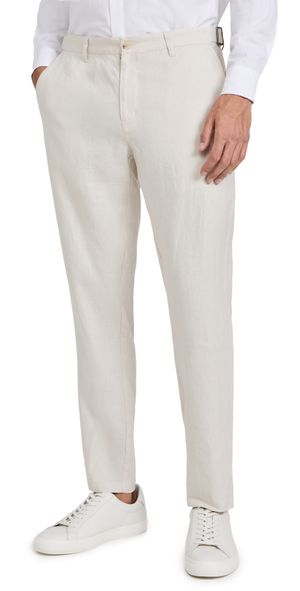 Onia Linen Trousers Stone 38
