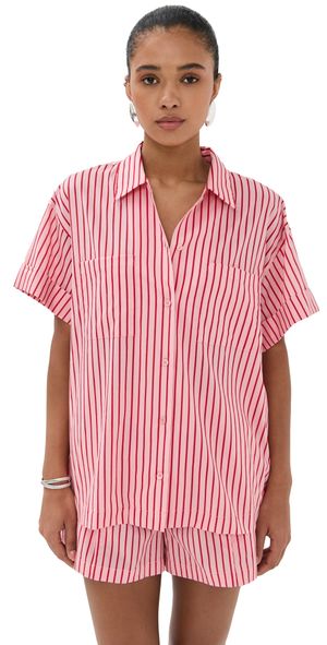 STAUD Channing Top Montauk Stripe M
