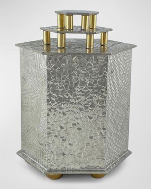 Dinah Collection Hexagonal Tzedakah Box by Joy Stember