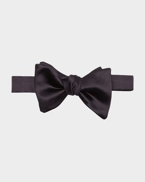 Basic Solid Silk and Cotton Bow Tie