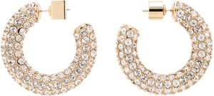 JACQUEMUS Gold Les Sculptures 'Les créoles strass' Earrings