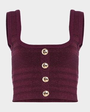 Nella Cropped Bandage Knit Tank Top