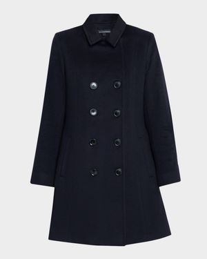 Double-Breasted Cashmere Peacoat