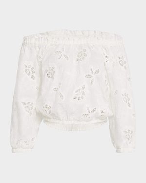 Rosalia Embroidered Off-Shoulder Blouse