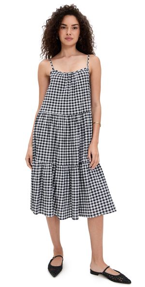 LE BOP Weekend Dress Blue & White Gingham M