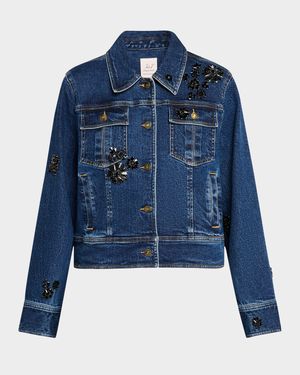 Riviera Crystal Denim Jacket