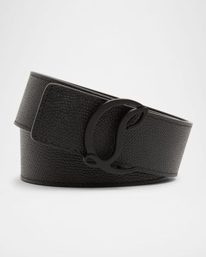 Men's Mooncrest-Buckle Reversible Leather Belt