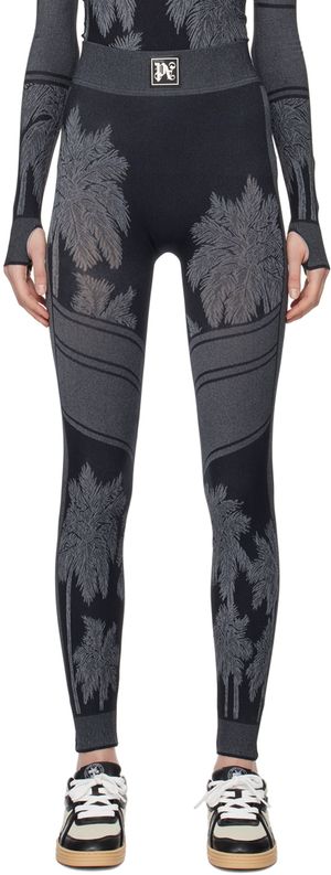 Palm Angels Black Baselayer Ski Leggings