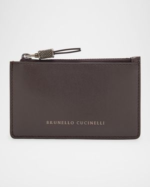 Monili Zip Leather Wallet
