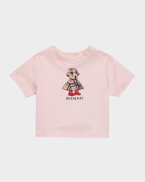 Girl's Rainy Day Bear Cotton T-Shirt, Size 6M-3