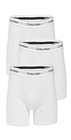 Calvin Klein Underwear Icon Cotton Stretch Boxer Briefs 3 Pack White S
