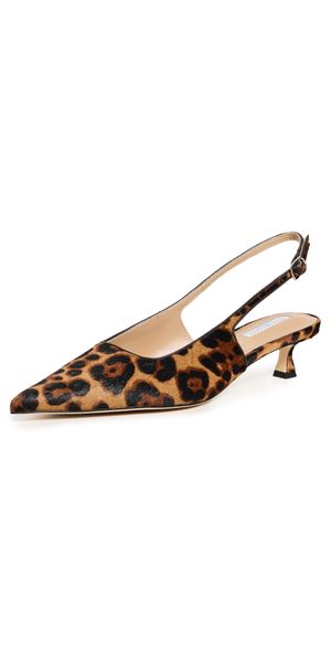 Tony Bianco Crush Leopard Slingback Heels Brown Leopard 6