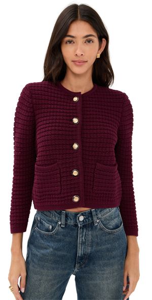 ba & sh Gaspard Cardigan Bordeaux 3