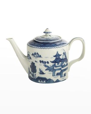 Blue Canton Teapot
