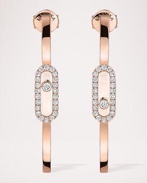 MOVE UNO 18K ROSE GOLD SMALL HOOP EARRINGS