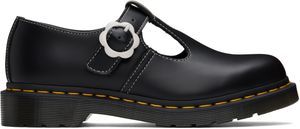 Dr. Martens Black Polley Flower Loafers