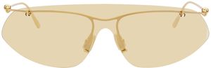 Bottega Veneta Gold Knot Shield Sunglasses