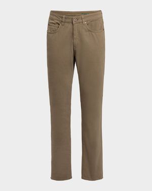 Men's Washed Cotton 5-Pocket Pants