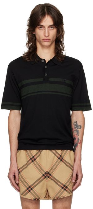 Wales Bonner Polo Dawn noir et vert