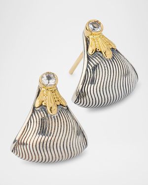 Kyma Fan Earrings with White Sapphires