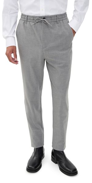 Les Deux Como Tapered Textured Pants Grey Melange 36