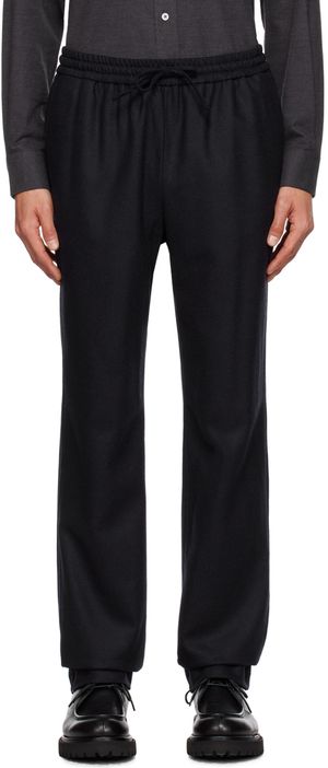 De Bonne Facture Navy Drawstring Trousers