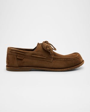 Men's Campo Suede Flamenco-Knot Boat Shoes