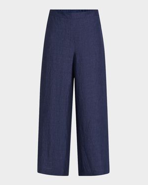 Columbus Mid-Rise Cropped Wide-Leg Pants