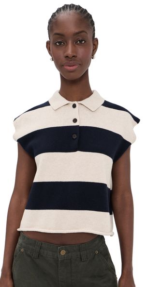 Velvet Zoella Pullover Oat/Navy XL