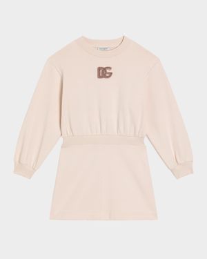 Girl's Logo Sequined Felpa Patch Sweatshirt, Size 4-6