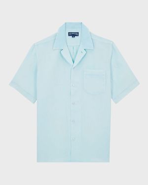 Men's Linen Pocket Camp Shirt