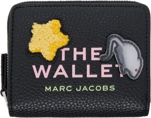 Marc Jacobs Black 'The Sticker Patch Mini Compact' Wallet