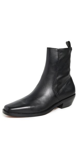 Madewell The Idris Ankle Boot in Leather True Black 8