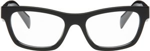 Prada Eyewear Black Catwalk Butterfly Glasses