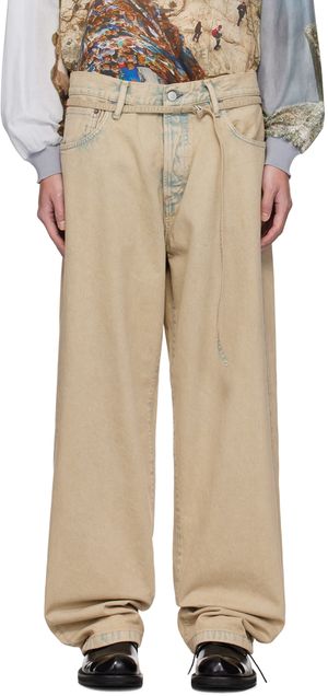 Acne Studios Beige Loose Fit 1991 Toj Jeans