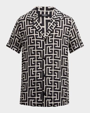 Men's Monogram Pajama Shirt