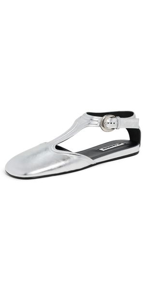 Jil Sander Mary Jane Flats Sky Grey 40
