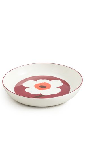 Marimekko Oiva Unikko Salad Plate White/Brown One Size