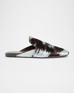 Printed Satin Mules