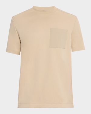 Men's Taut Oversized-Pocket Crewneck T-Shirt