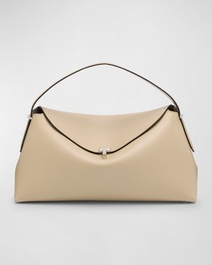 T-Lock Leather Top-Handle Bag