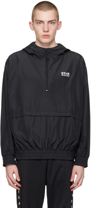 Golden Goose Blouson noir à capuche - Star