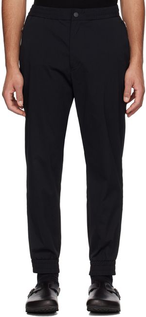 Solid Homme Black Drawstring Trousers