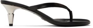 Proenza Schouler Black Spike Flip Flop Heels