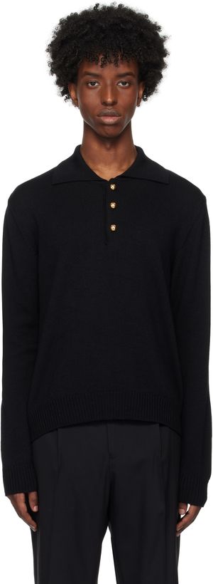 ERNEST W. BAKER Polo noir en tricot